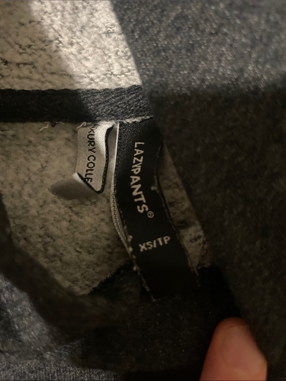 Dark Grew Cropped Hoodie - Picture 2 of 3